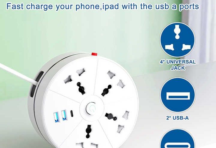 Gelister Retractable Power Strip