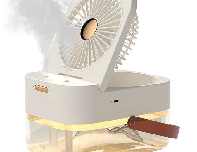 Dual Spray Humidifying Fan with Night Light